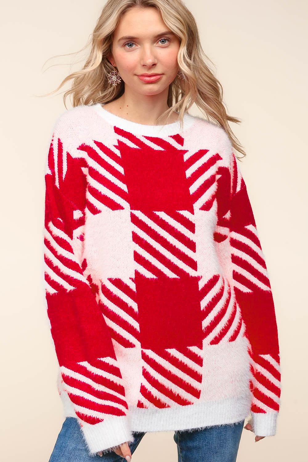 Jacquard Brushed Sweater