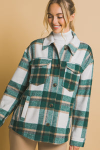 Cameron Plaid Forest Shacket