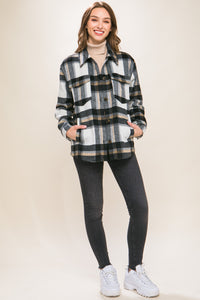 Cameron Plaid Black Shacket