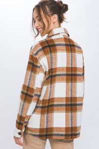 Cameron Plaid Caramel Shacket