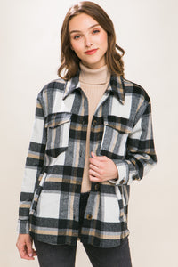 Cameron Plaid Black Shacket