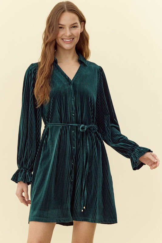 Textured Velvet Dress