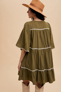 Jolene Contrast Woven Dress