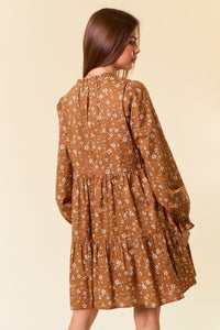 Laramie Caramel Floral Dress