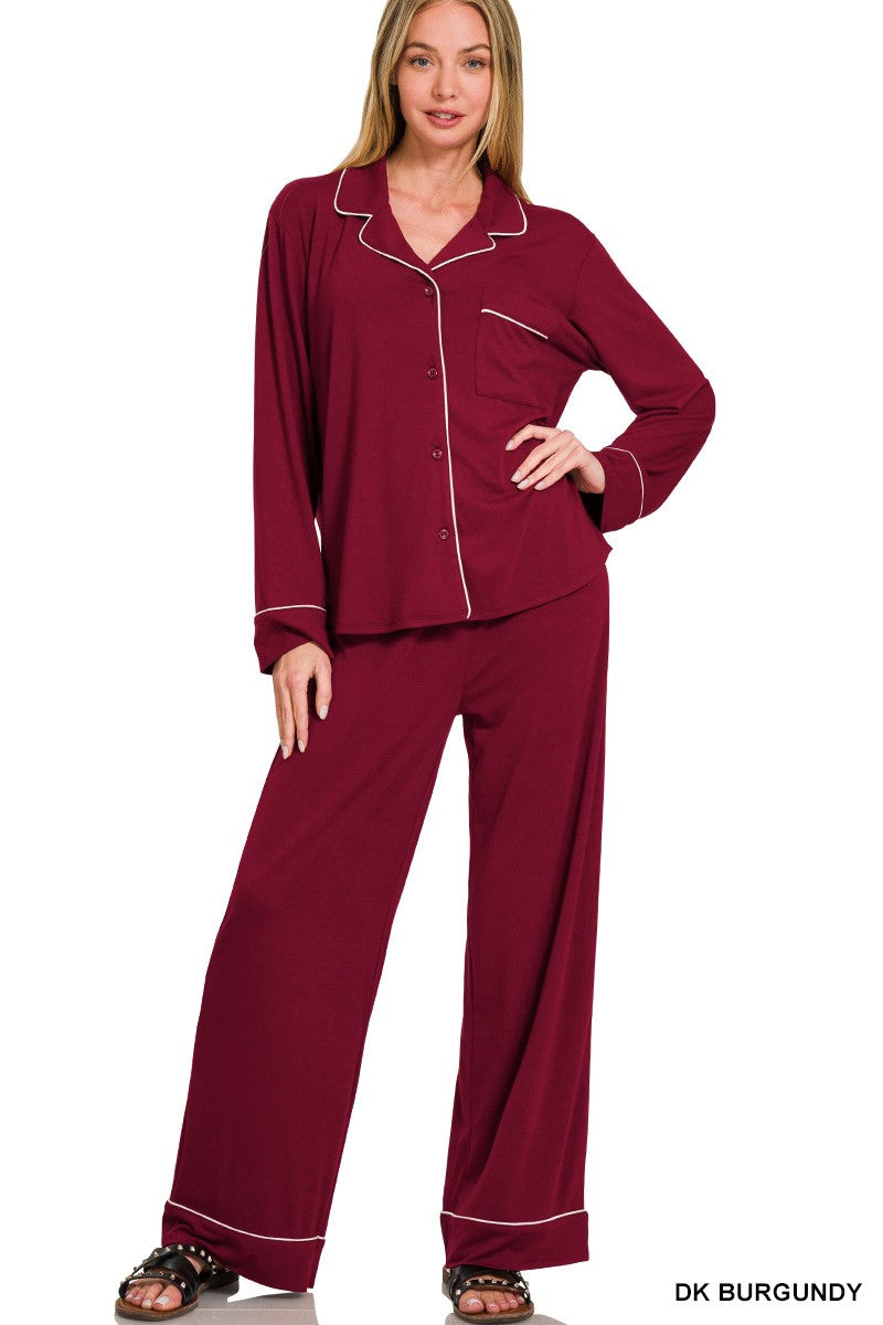 Burgandy Hayden PJ Set