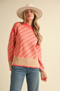 Ava Coral Sweater