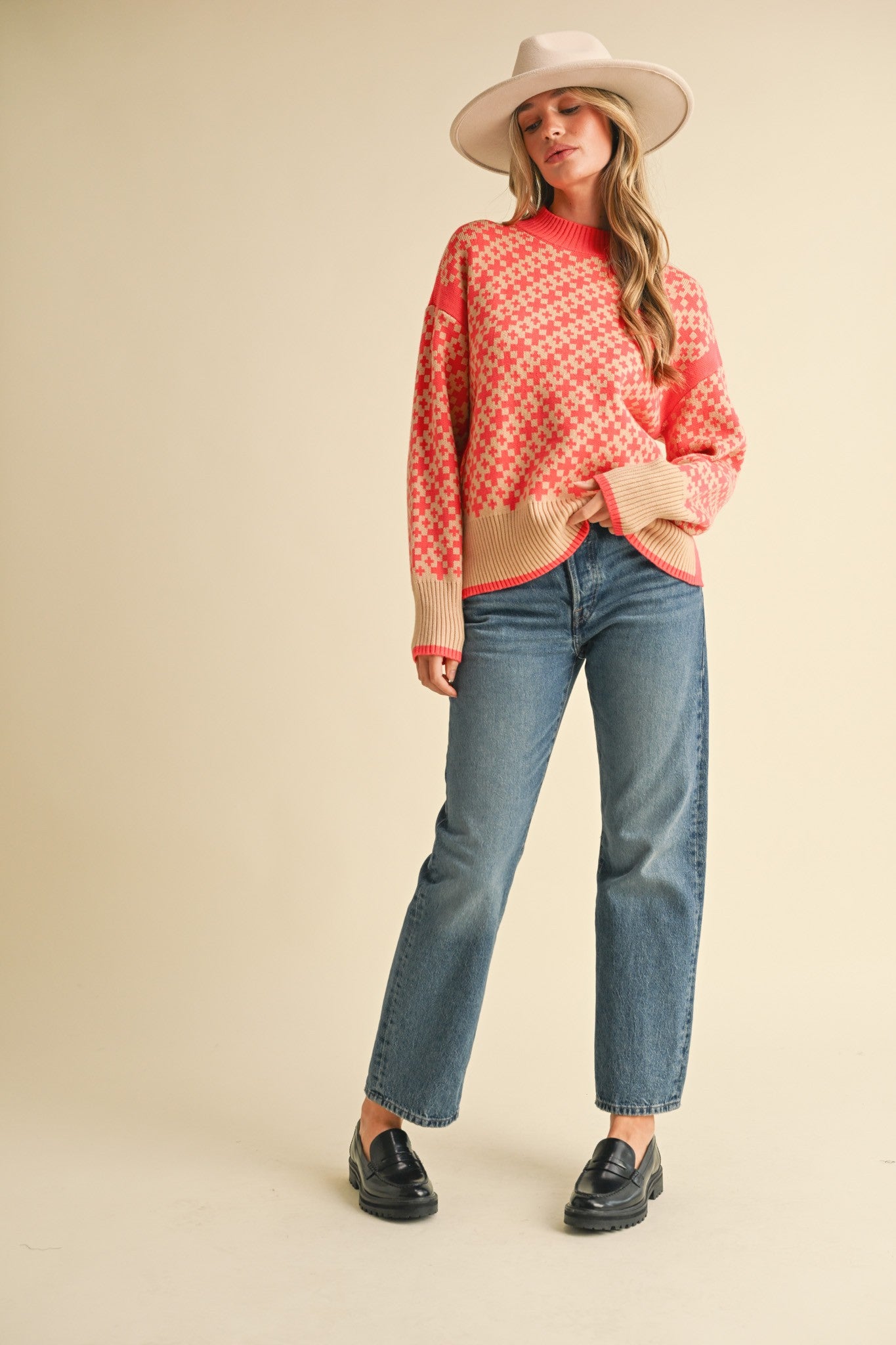 Ava Coral Sweater