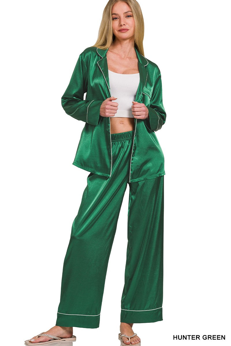 Forest Satin PJ Set