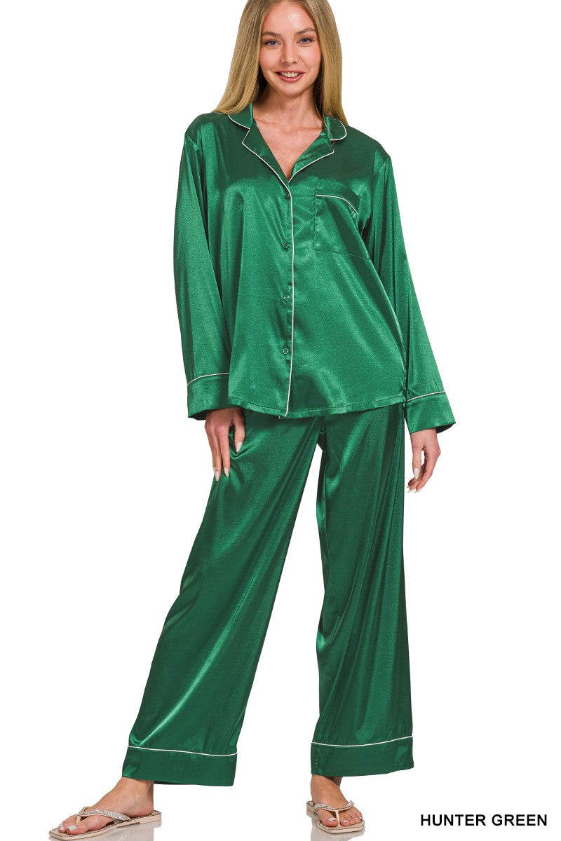 Forest Satin PJ Set