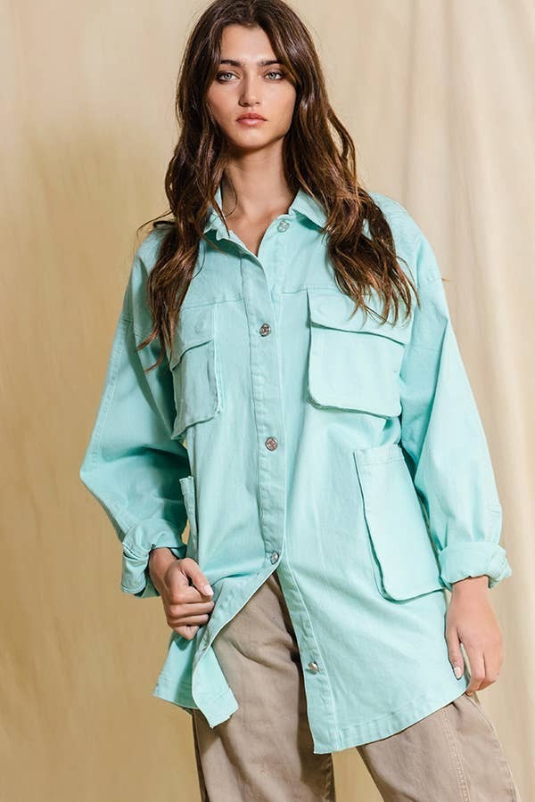 Mila Mint Cargo Jacket