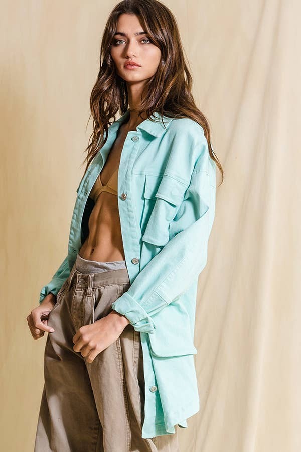 Mila Mint Cargo Jacket