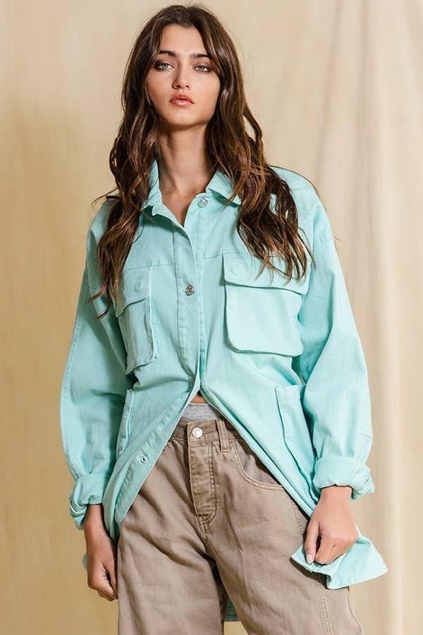Mila Mint Cargo Jacket