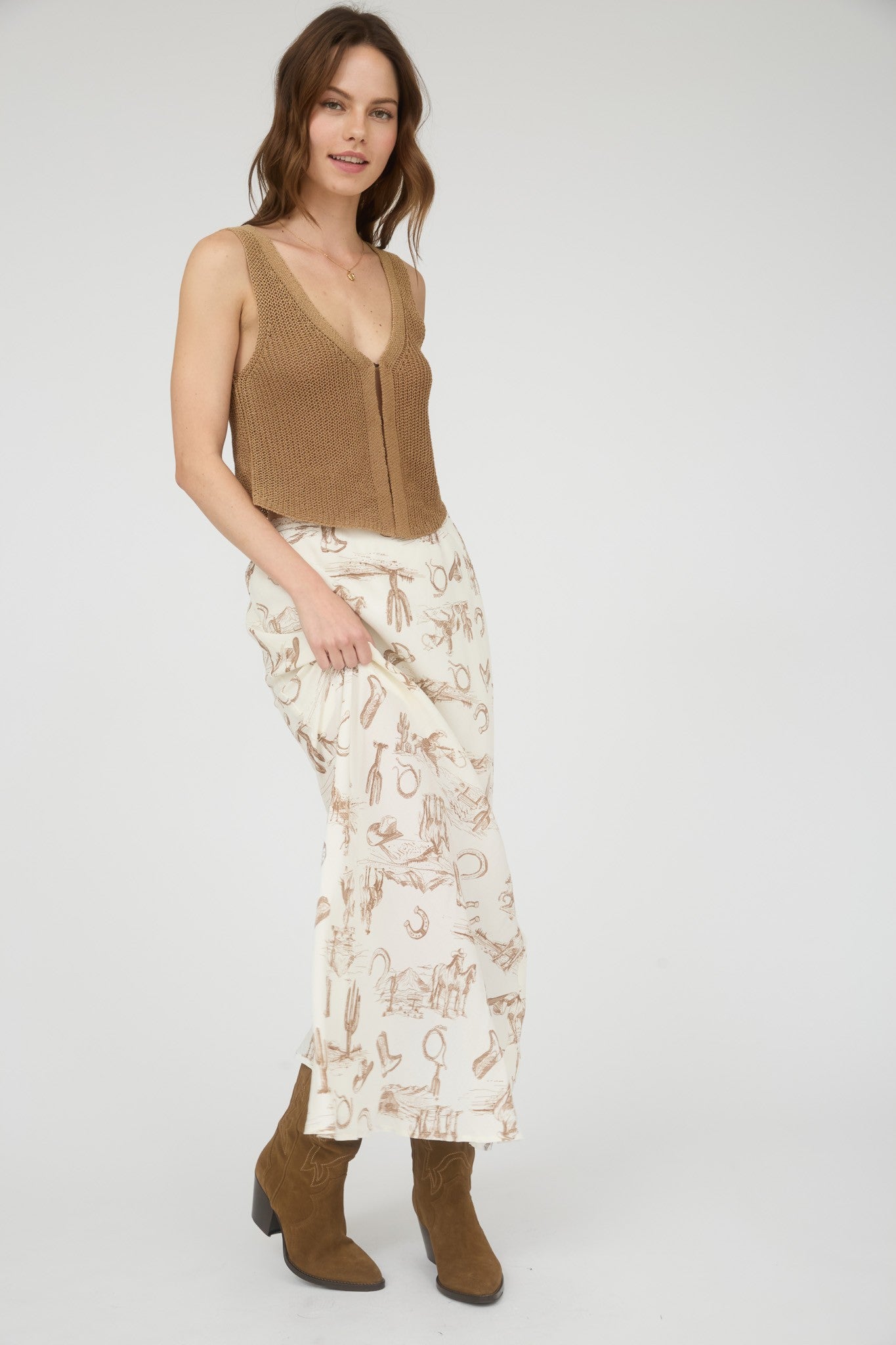 Western Maxi Skirt