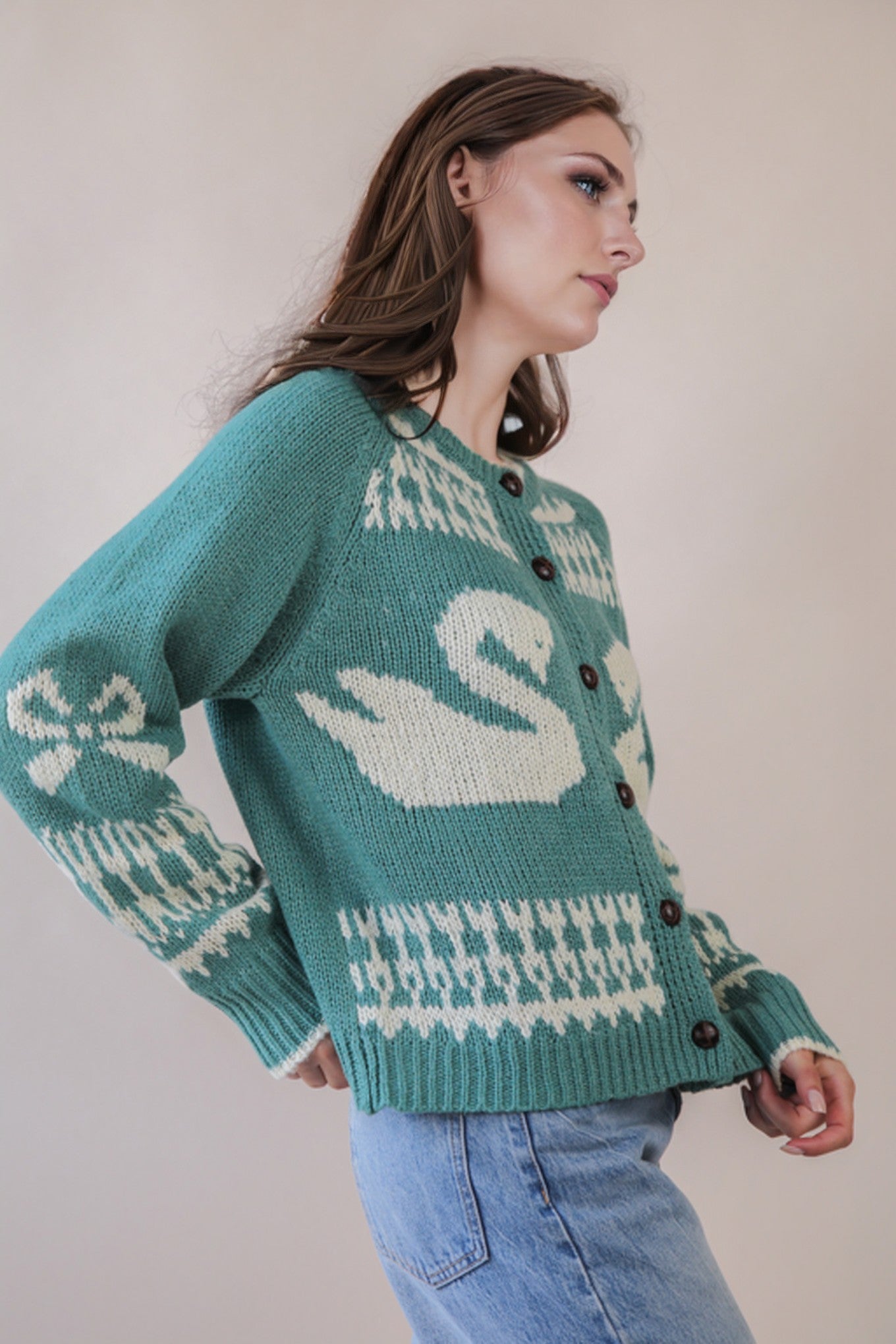 Sage Swan Sweater