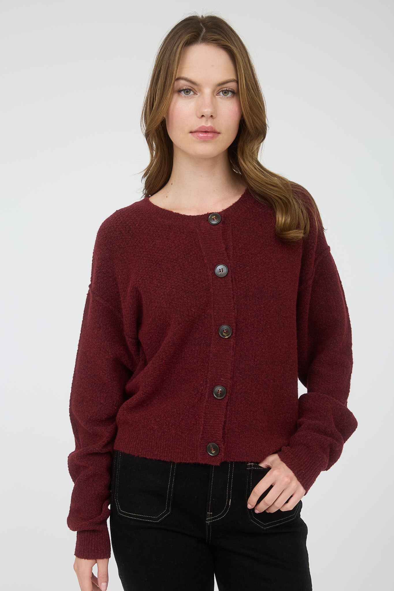 Burgandy Grace Cardi