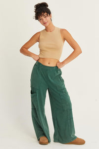 Dark Green Utility Sweatpants