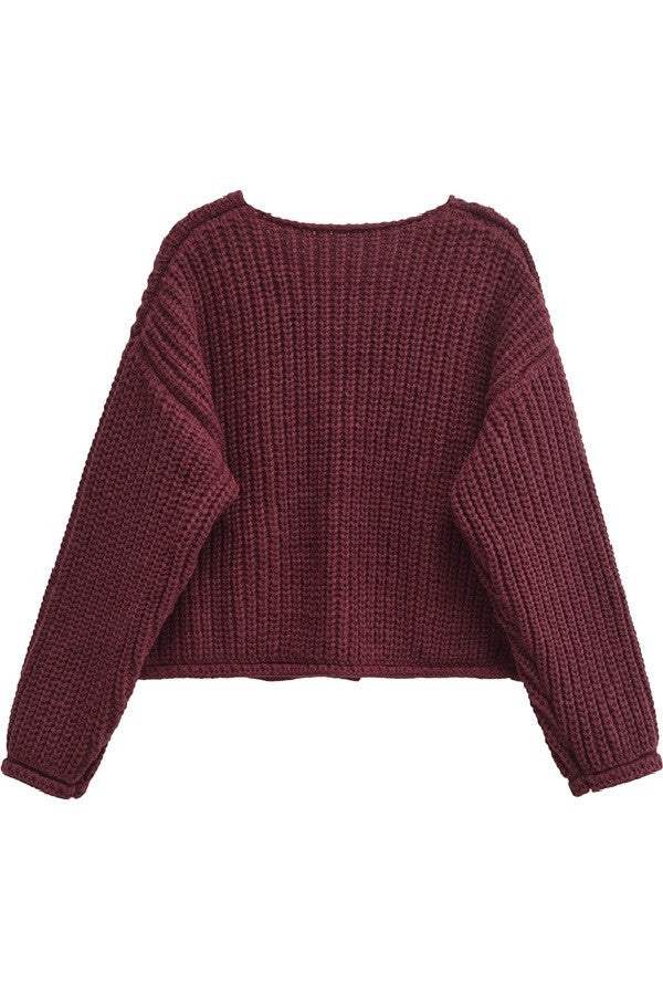Lola Sweater in Burgandy