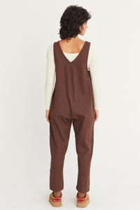 Relaxed Chesnut Woven Jumpsuit